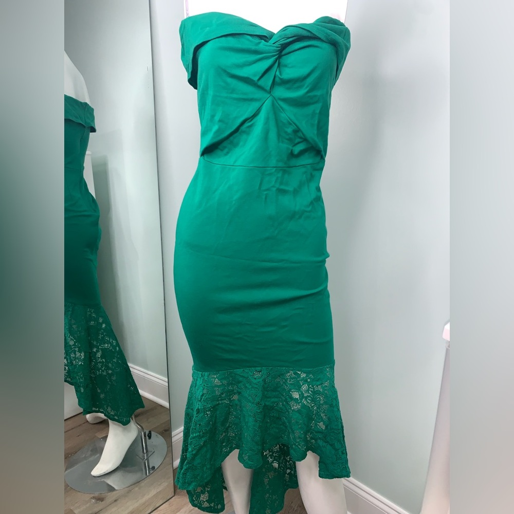 Venus green dress small preowned